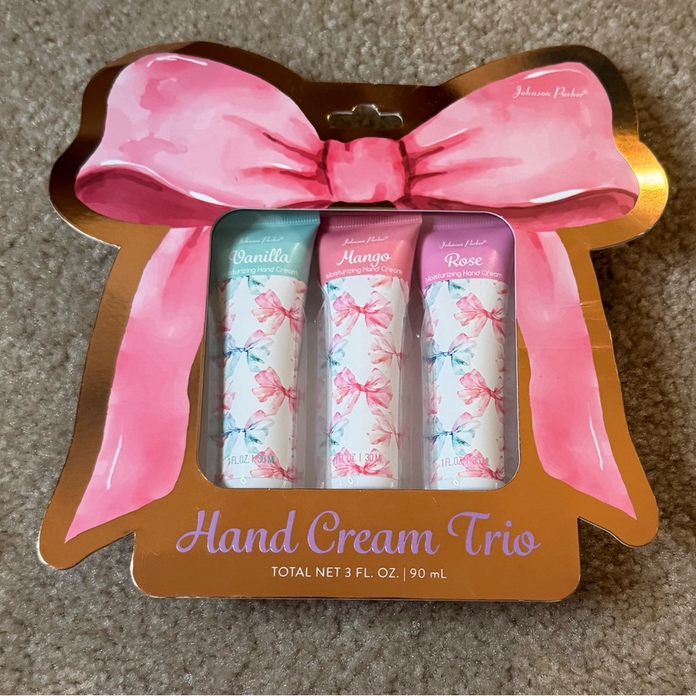 Hand Cream Trio Set, NEW, Giftable, 1oz. Each.